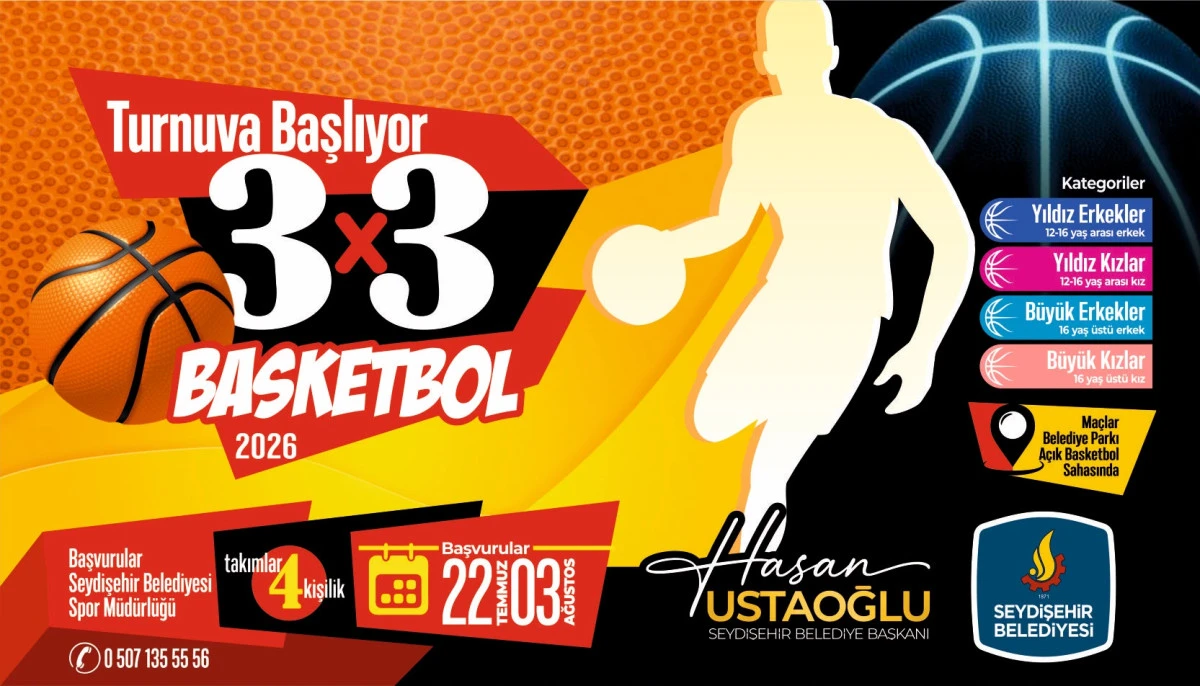3X3 BASKETBOL TURNUVASI BAŞVURULARI BAŞLADI