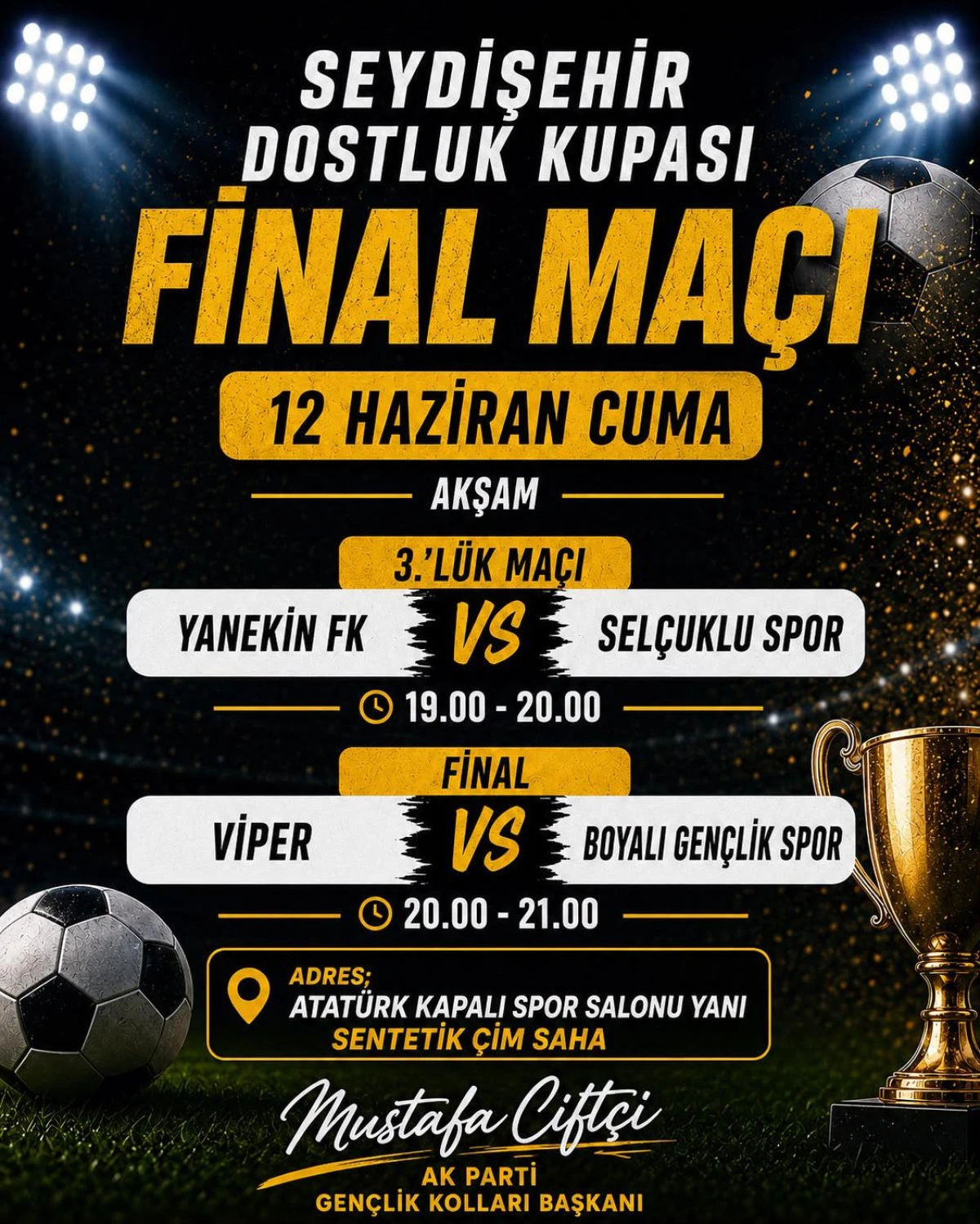 SEYDİŞEHİR AK GEN&Ccedil;LİK&rsquo;TEN FİNAL MA&Ccedil;INA DAVET