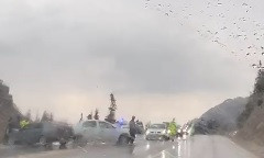 Seydişehir Antalya kara yolunda 8 aracın karıştığı zincirleme kaza meydana geldi. (videolu)